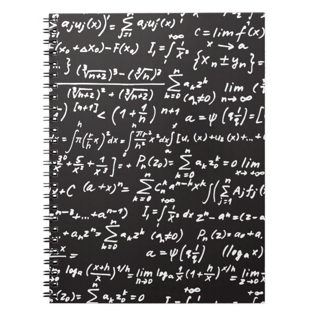 Blackboard Math Equations Notebook (Front)