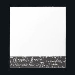 Blackboard Math Equations Notepad<br><div class="desc">Get your Geek on with this blackboard math equations design. Math is Radical!</div>