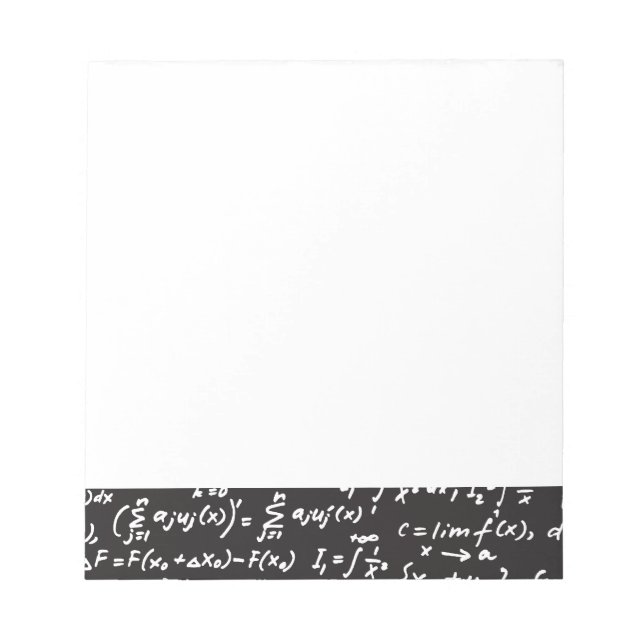 Blackboard Math Equations Notepad (Front)