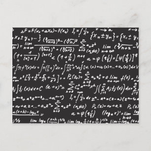 Blackboard Math Equations Postcard