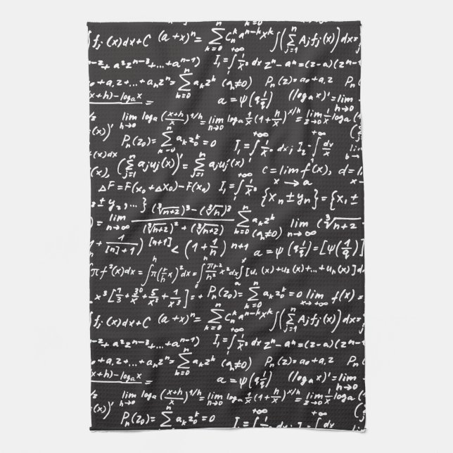 Blackboard Math Equations Towel (Vertical)