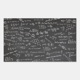 Blackboard Math Formulas And Numbers Rectangular Sticker
