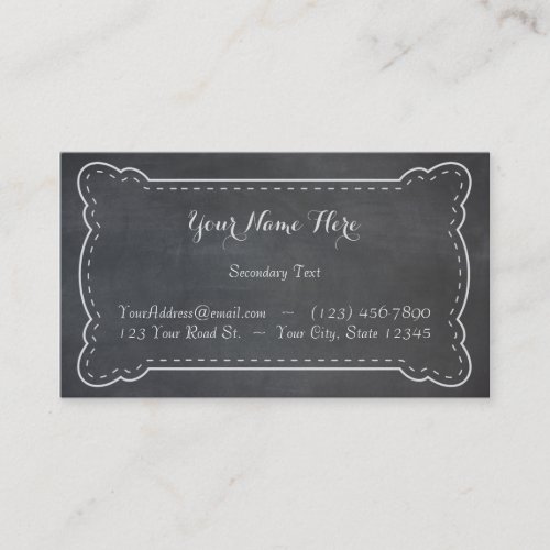 Blackboard Outline Business Card