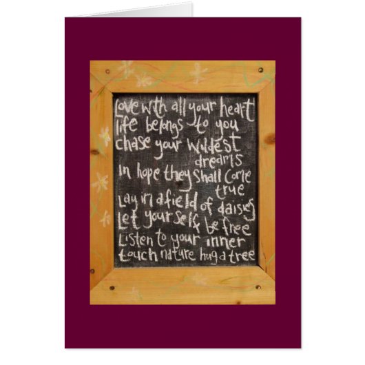 Blackboard Poetry Cards (Front)