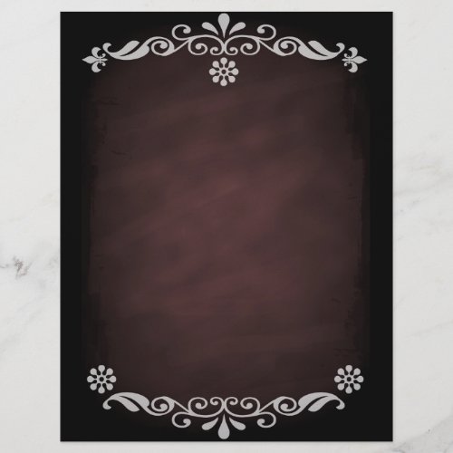 Blackboard Sketch Floral Chocolate Flyer