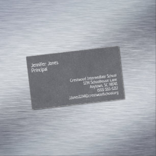 Blackboard Style Seven Line Custom Chalkboard Business Card Magnet