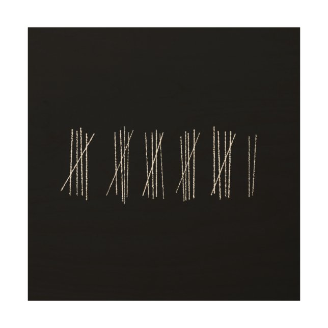 Blackboard Tally Marks Wood Wall Art (Front)