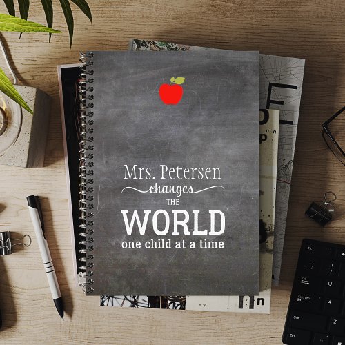 Blackboard teacher name red apple quote planner