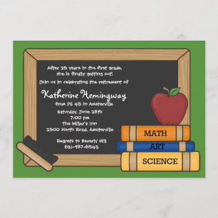 Blackboard Teacher's Retirement Invitation 2