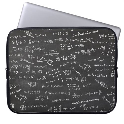 Blackboard With Math Formulas And Numbers Laptop Sleeve