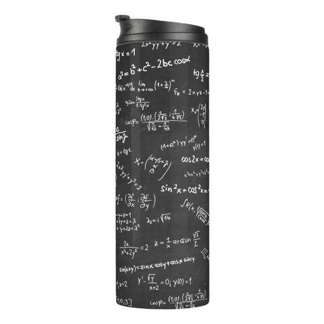Blackboard With Math Formulas Thermal Tumbler (Rotated Right)