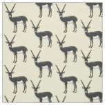 Blackbuck antelope illustration fabric