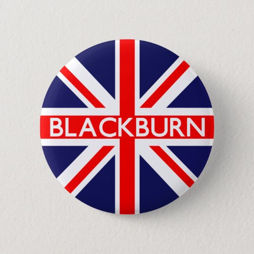 Blackburn  British Flag Pinback Button