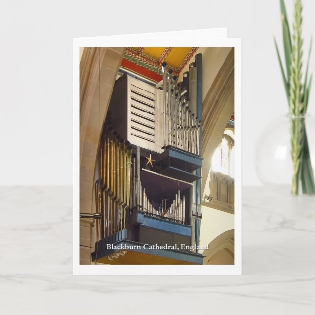 Blackburn Cathedral organ card (vertical) (Front)