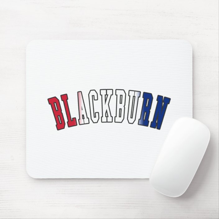Blackburn in United Kingdom National Flag Colors Mouse Pad