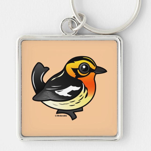 Blackburnian Warbler Keychain (Front)