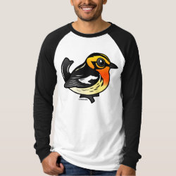 Blackburnian Warbler Men's Canvas Long Sleeve Raglan T-Shirt