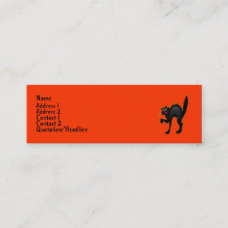 Blackcat - Halloween Scaredy Cat Mini Business Card