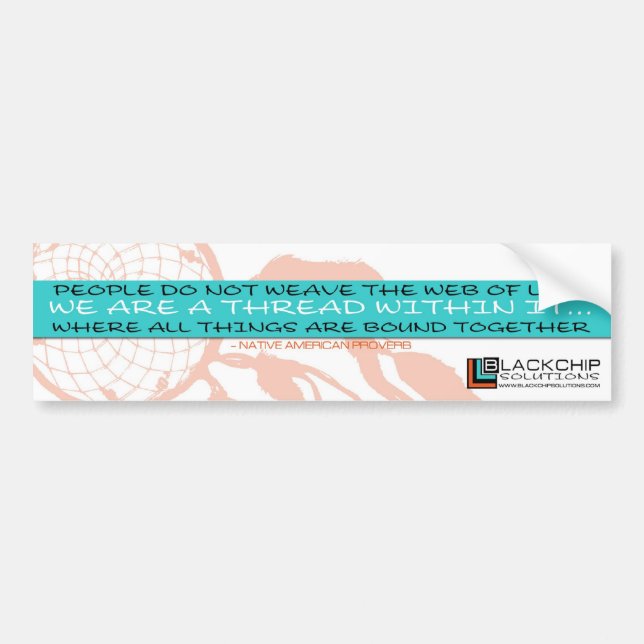BlackChip Web of Life Bumper Sticker (Front)