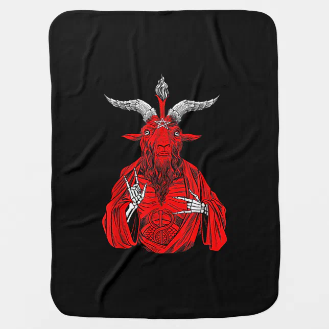 Baphomet Triple Horn Sabbatic Goat Throw Blanket 160cm main image 1