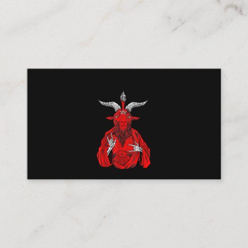 Blackcraft Antichrist Goat Satan Baphomet Business Card