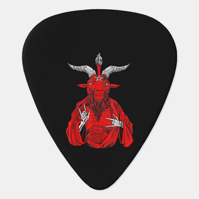 Blackcraft Antichrist Goat Satan Baphomet Guitar Pick (Front)