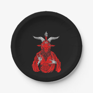 Blackcraft Antichrist Goat Satan Baphomet Paper Plates
