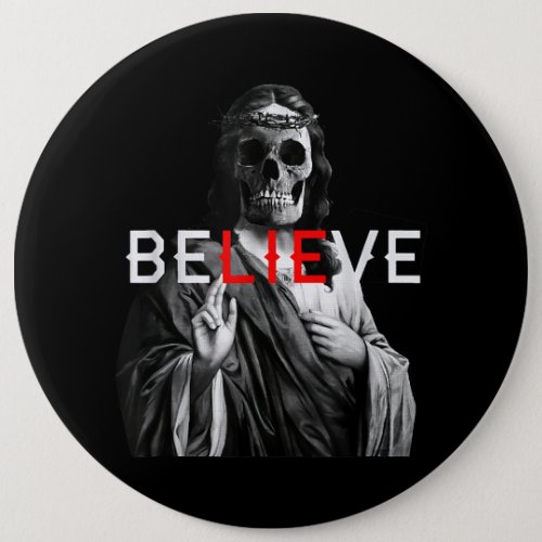 Blackcraft Antichrist Jesus Skull Believe Satan At Button