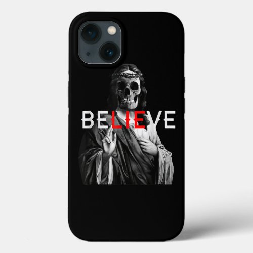 Blackcraft Antichrist Jesus Skull Believe Satan At iPhone 13 Case
