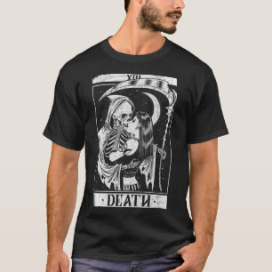 Blackcraft Death The Grim Reaper Kiss Tarot Card T-Shirt
