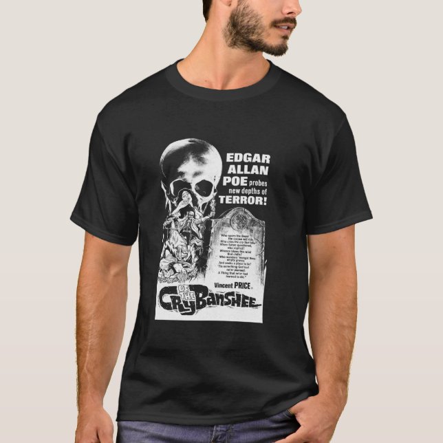 Blackcraft Edgar Allan Poe Cry of the Banshee Dark T-Shirt (Front)