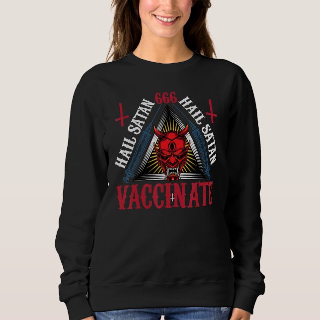 Blackcraft Satanic Occult Witch Goth Evil 666 Hail Sweatshirt (Front)