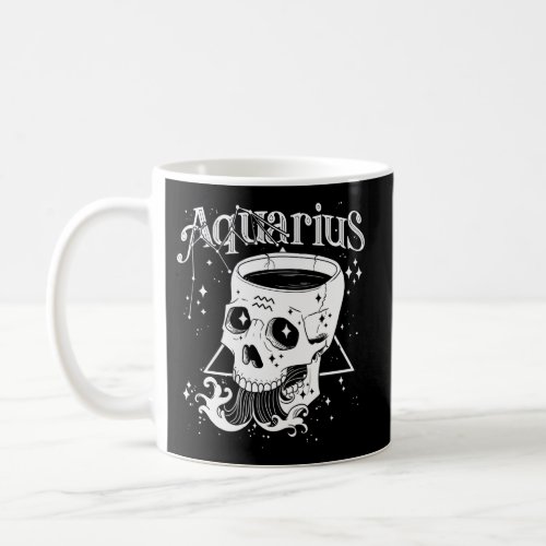 Blackcraft Zodiac Sign Aquarius Skull Coven Witch Coffee Mug