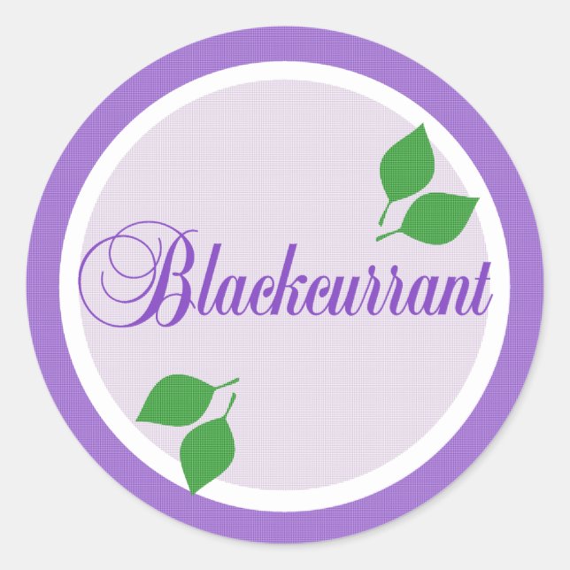 Blackcurrant Fruit Label Sticker (Front)