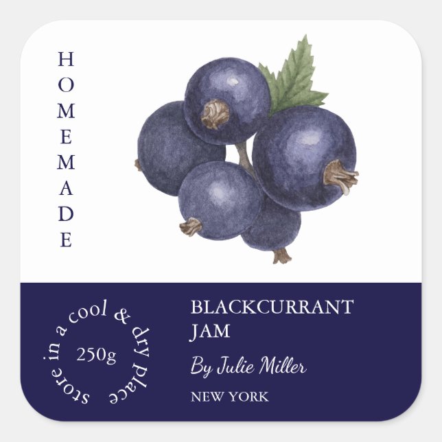 Blackcurrant Small Business Label (Front)