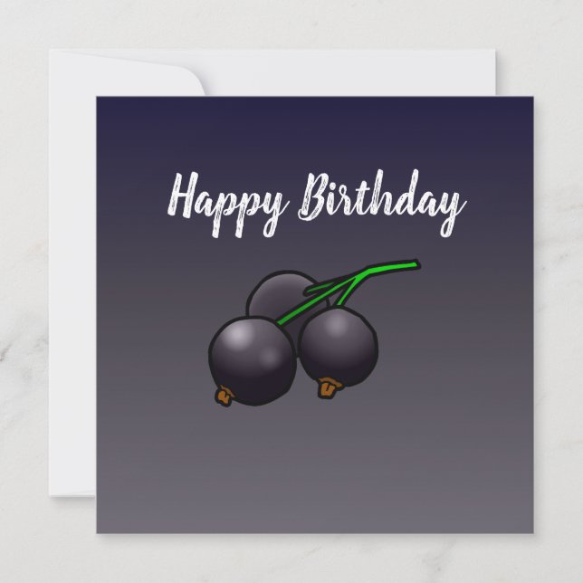 Blackcurrants Birthday Card (Front)