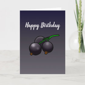 Blackcurrants Birthday Card