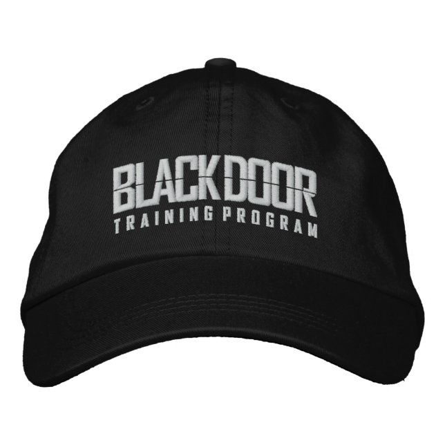 Blackdoor Training Program (black cap) Embroidered Baseball Cap (Front)