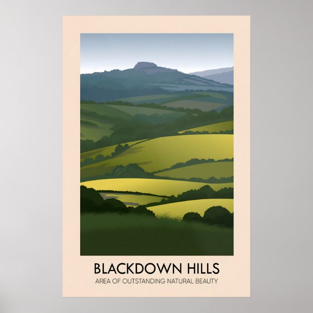 Blackdown Hills AONB Travel Poster (Front)
