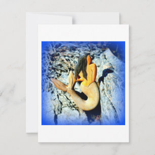 blacked hair mermaid blue