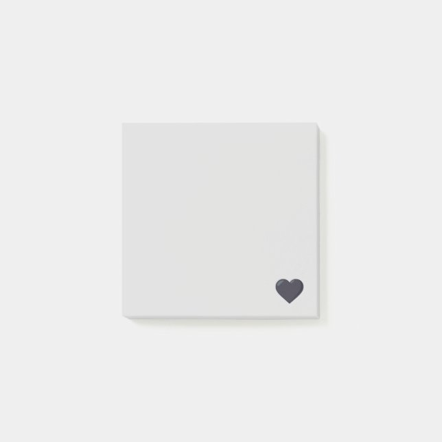 BlackEmoji Heart Post-it Notes (Front)