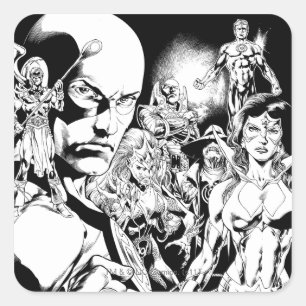 Blackest Night Comic Panel 2 Square Sticker