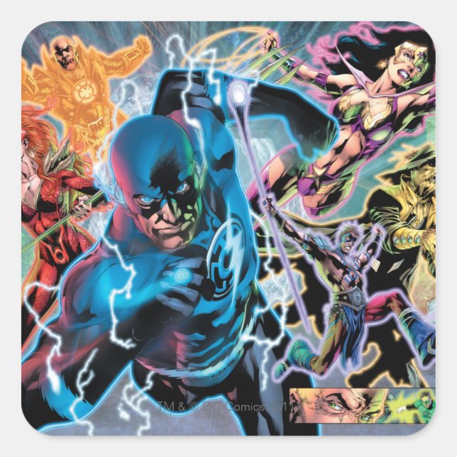 Blackest Night Comic Panel - Color Square Sticker (Front)