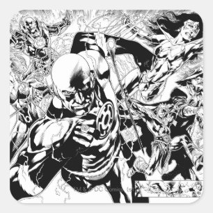 Blackest Night Comic Panel Square Sticker