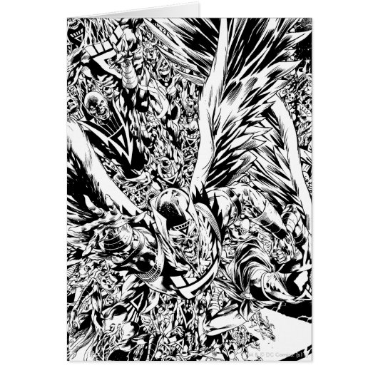 Blackest Night Group Painting - Black and White Cards (Front)