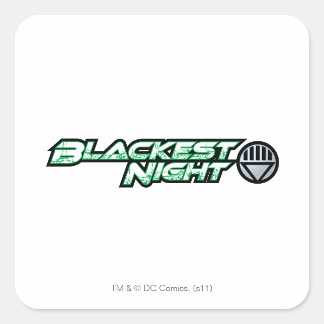 Blackest Night Logo 2 Square Sticker (Front)