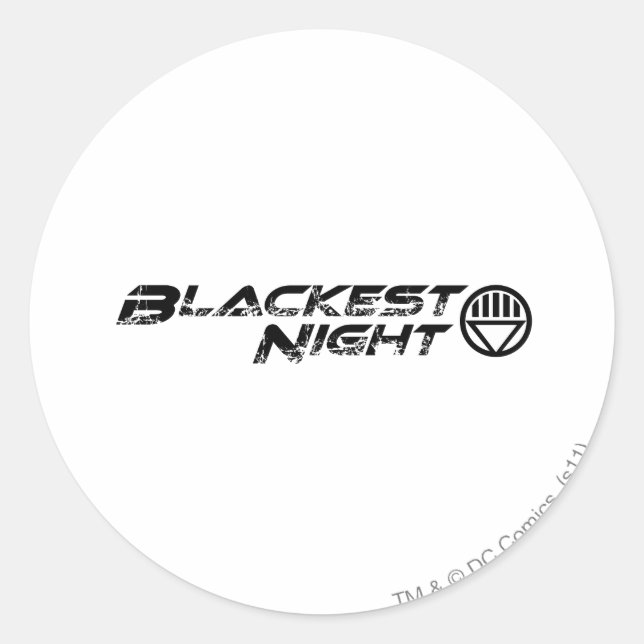 Blackest Night Logo Classic Round Sticker (Front)
