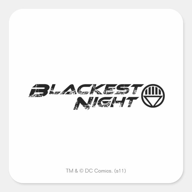 Blackest Night Logo Square Sticker (Front)