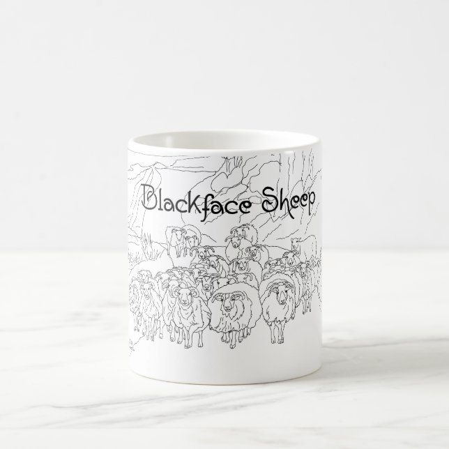Blackface Sheep Scotland Coffee Mug (Center)