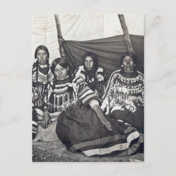 Blackfeet Indian Ladies Vintage Stereoview Postcard by scenesfromthepast at Zazzle